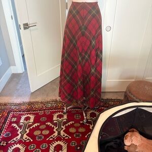 Double D Ranch vintage wooltartan Plaid Maxi Skirt. Excellent condition. Sz 4.